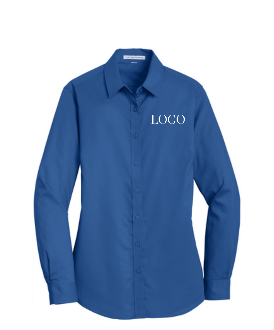 Ladies - Button Down Long Sleeve Shirt