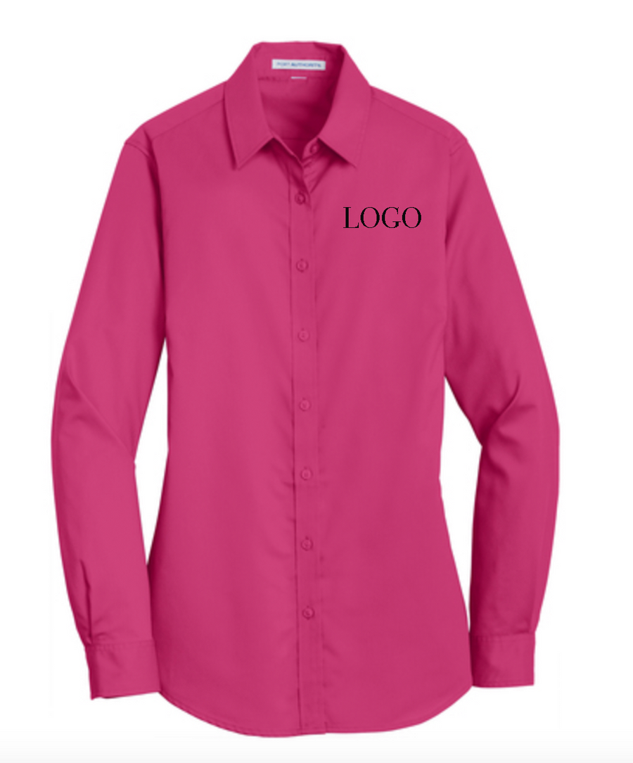 Ladies - Button Down Long Sleeve Shirt